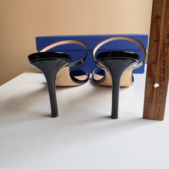 Stuart Weitzman Black Patent Strappy Heels - Picture 6 of 9
